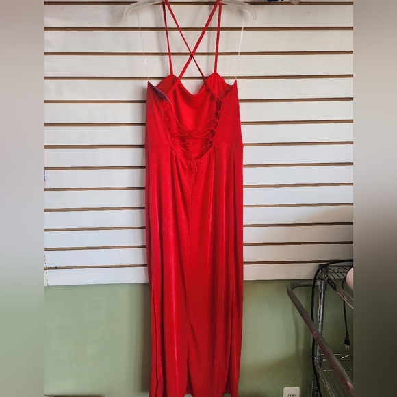 Lace-Up Back Maxi Bodycon Dress XL - Picture 4 of 7